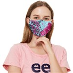 Colorful Splashes Grunge, Abstract Art Fitted Cloth Face Mask (Adult)