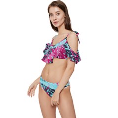 Ruffle Edge Tie Up Bikini Set	 