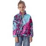 Colorful Splashes Grunge, Abstract Art Kids  Half Zip Hoodie