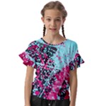 Colorful Splashes Grunge, Abstract Art Kids  Cut Out Flutter Sleeves