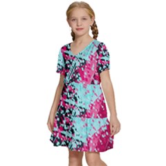 Kids  Short Sleeve Tiered Mini Dress 