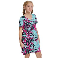 Kids  Short Sleeve Tiered Mini Dress 