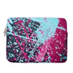 Colorful Splashes Grunge, Abstract Art 14  Vertical Laptop Sleeve Case With Pocket