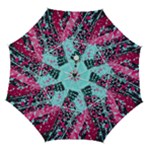 Colorful Splashes Grunge, Abstract Art Automatic Folding Umbrella with Case (Medium)