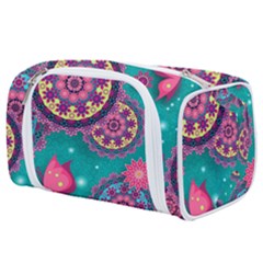 Floral Pattern, Abstract, Colorful, Flow Toiletries Pouch from ArtsNow.com