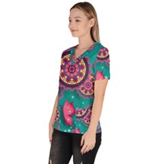 Women s V-Neck Scrub Top 