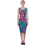 Floral Pattern, Abstract, Colorful, Flow Sleeveless Pencil Dress