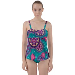 Twist Front Tankini Set 