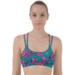 Floral Pattern, Abstract, Colorful, Flow Line Them Up Sports Bra