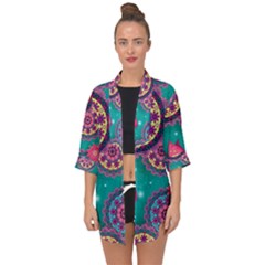 Open Front Chiffon Kimono 