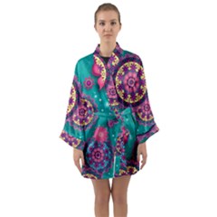 Long Sleeve Satin Kimono 