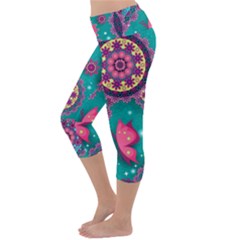 Lightweight Velour Capri Yoga Leggings 