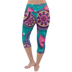 Lightweight Velour Capri Yoga Leggings 