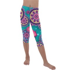 Kids  Lightweight Velour Capri Leggings  