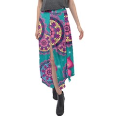 Velour Split Maxi Skirt 