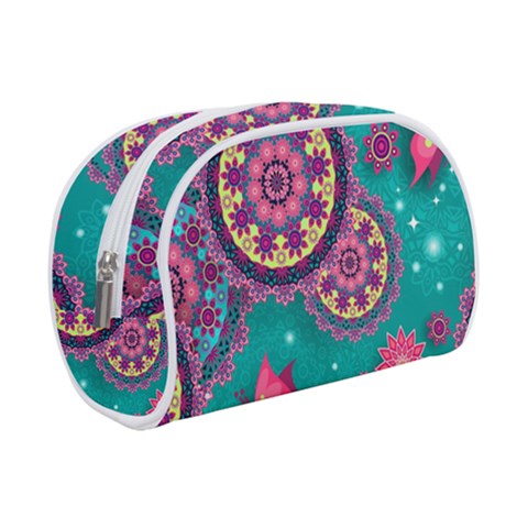 Floral Pattern, Abstract, Colorful, Flow Make Up Case (Small) from ArtsNow.com