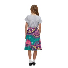 Kids  Ruffle Flared Wrap Midi Skirt 