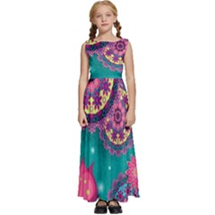 Kids  Satin Sleeveless Maxi Dress 