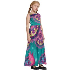 Kids  Satin Sleeveless Maxi Dress 