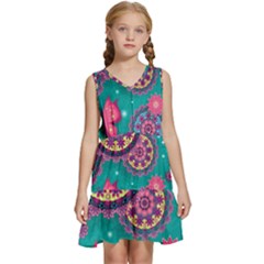 Kids  Sleeveless Tiered Mini Dress 