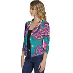 Women s Casual 3/4 Sleeve Spring Jacket 