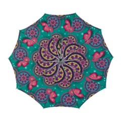 Floral Pattern, Abstract, Colorful, Flow Automatic Folding Umbrella with Case (Large) from ArtsNow.com