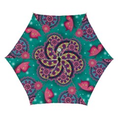 Floral Pattern, Abstract, Colorful, Flow Automatic Folding Umbrella with Case (Small) from ArtsNow.com