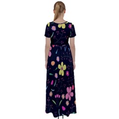 High Waist Short Sleeve Maxi Dress 