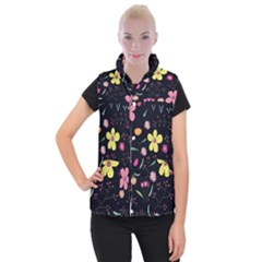 Foliage Pattern, Adorable Beautiful Women s Button Up Vest from ArtsNow.com