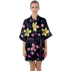 Half Sleeve Satin Kimono  