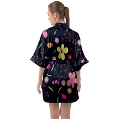 Half Sleeve Satin Kimono  