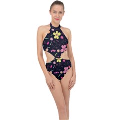 Halter Side Cut Swimsuit 