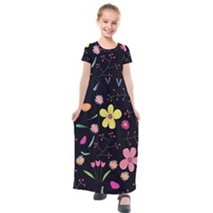 Kids  Short Sleeve Maxi Dress 