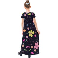 Kids  Short Sleeve Maxi Dress 