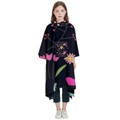 Foliage Pattern, Adorable Beautiful Kids  Hooded Rain Ponchos from ArtsNow.com