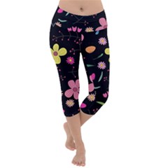 Lightweight Velour Capri Yoga Leggings 