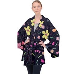 Long Sleeve Velvet Kimono  