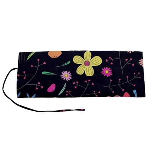 Foliage Pattern, Adorable Beautiful Roll Up Canvas Pencil Holder (S) from ArtsNow.com