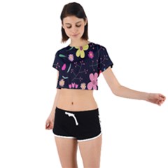 Tie Back Short Sleeve Crop T-Shirt 