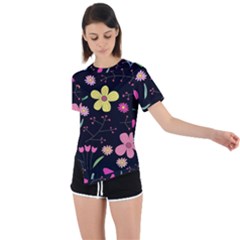 Asymmetrical Short Sleeve Sports T-Shirt 