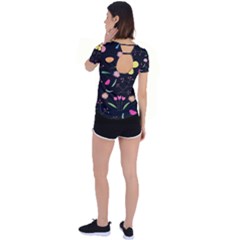 Back Circle Cutout Sports T-Shirt 