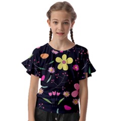 Kids  Cut Out Flutter Sleeves 