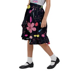 Kids  Ruffle Flared Wrap Midi Skirt 