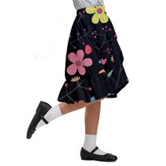 Kids  Ruffle Flared Wrap Midi Skirt 