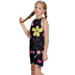 Kids  Halter Collar Waist Tie Chiffon Dress 