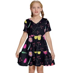 Kids  Short Sleeve Tiered Mini Dress 