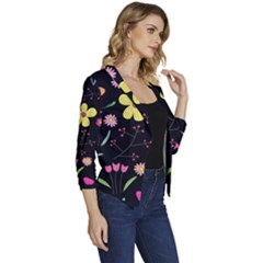 Women s Casual 3/4 Sleeve Spring Jacket 