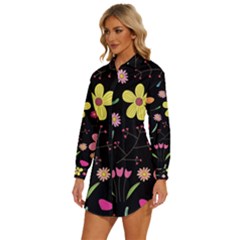 Womens Long Sleeve Shirt Dress 