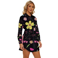 Womens Long Sleeve Shirt Dress 