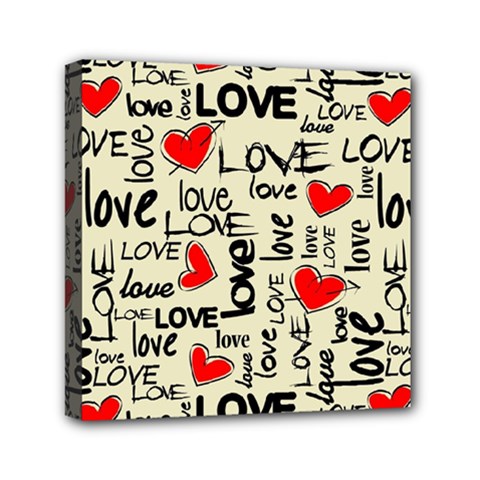 Love Abstract Background Love Textures Mini Canvas 6  x 6  (Stretched) from ArtsNow.com